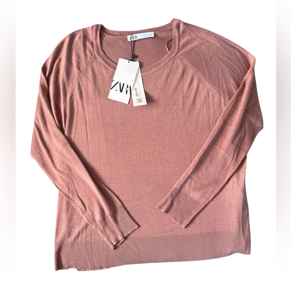 Zara Knit Lightweight Crewneck Sweater | XL NWT